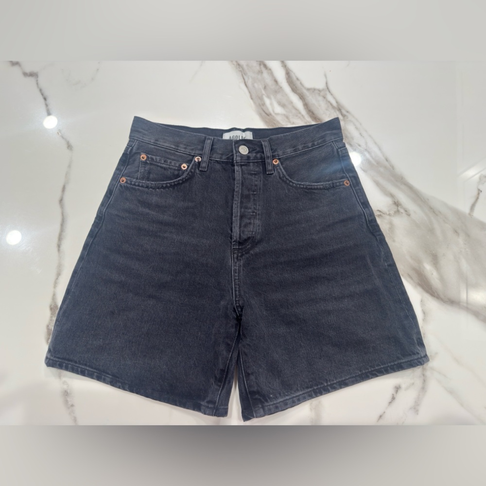 Agolde Dame High Rise Baggy Shorts Size 24